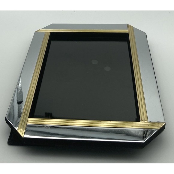 Other - Vintage Art Deco Style 5x7 Photo Frame Gold & Silver Exterior Size 7"x 8.75"